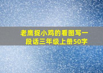 老鹰捉小鸡的看图写一段话三年级上册50字