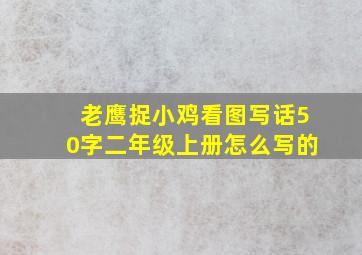 老鹰捉小鸡看图写话50字二年级上册怎么写的