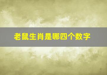 老鼠生肖是哪四个数字