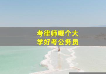 考律师哪个大学好考公务员