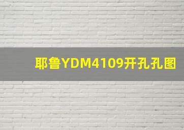 耶鲁YDM4109开孔孔图