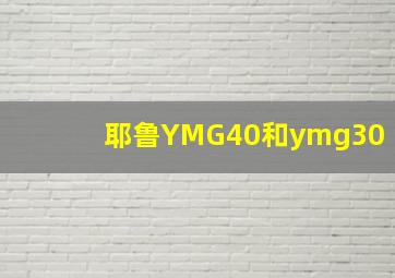 耶鲁YMG40和ymg30