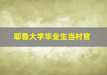 耶鲁大学毕业生当村官