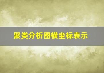 聚类分析图横坐标表示