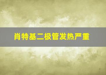 肖特基二极管发热严重