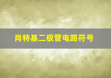 肖特基二极管电路符号