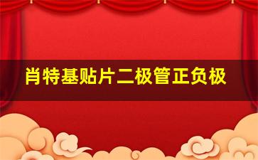 肖特基贴片二极管正负极