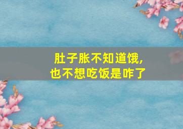 肚子胀不知道饿,也不想吃饭是咋了