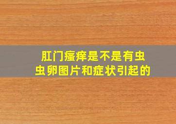 肛门瘙痒是不是有虫虫卵图片和症状引起的