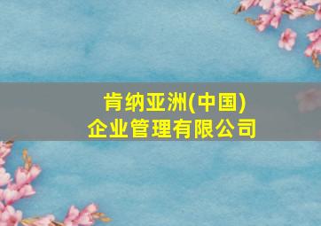 肯纳亚洲(中国)企业管理有限公司