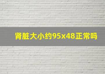 肾脏大小约95x48正常吗