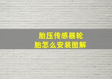 胎压传感器轮胎怎么安装图解