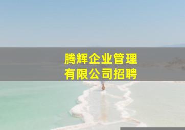 腾辉企业管理有限公司招聘