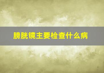 膀胱镜主要检查什么病