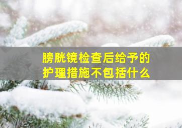 膀胱镜检查后给予的护理措施不包括什么