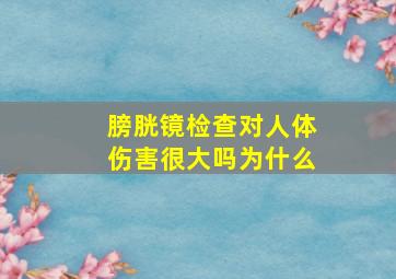 膀胱镜检查对人体伤害很大吗为什么