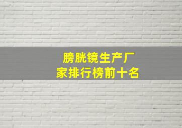 膀胱镜生产厂家排行榜前十名