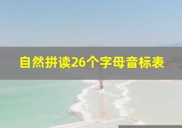 自然拼读26个字母音标表