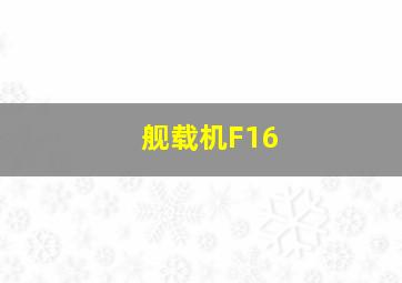 舰载机F16