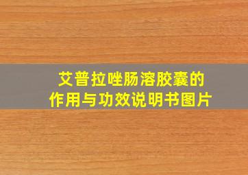 艾普拉唑肠溶胶囊的作用与功效说明书图片