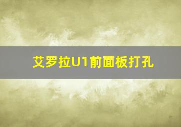 艾罗拉U1前面板打孔