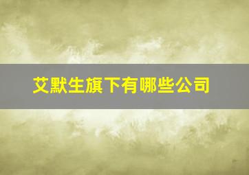 艾默生旗下有哪些公司