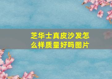 芝华士真皮沙发怎么样质量好吗图片