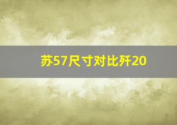 苏57尺寸对比歼20