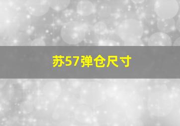 苏57弹仓尺寸