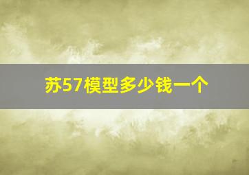 苏57模型多少钱一个