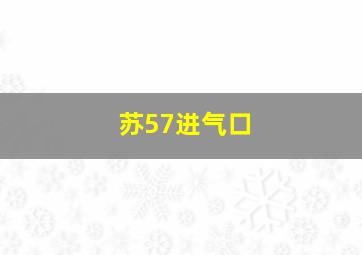 苏57进气口