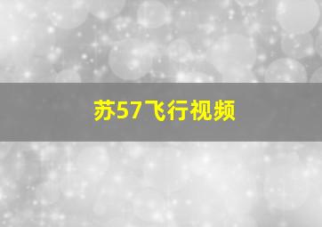 苏57飞行视频