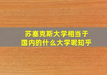 苏塞克斯大学相当于国内的什么大学呢知乎