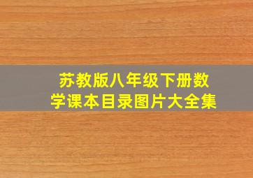 苏教版八年级下册数学课本目录图片大全集