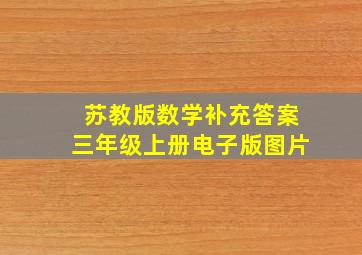 苏教版数学补充答案三年级上册电子版图片