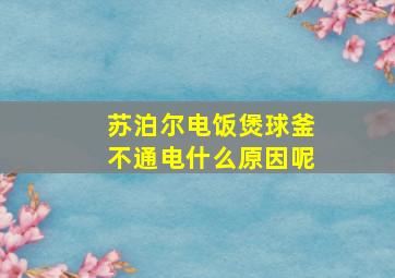 苏泊尔电饭煲球釜不通电什么原因呢