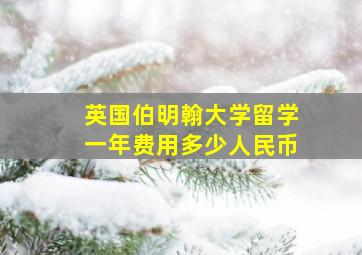 英国伯明翰大学留学一年费用多少人民币