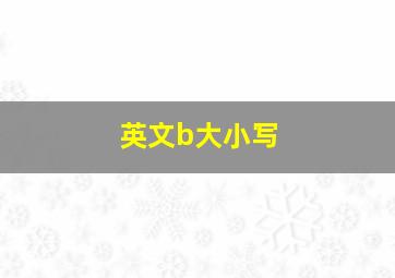 英文b大小写