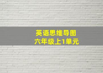 英语思维导图六年级上1单元