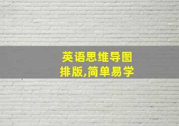 英语思维导图排版,简单易学