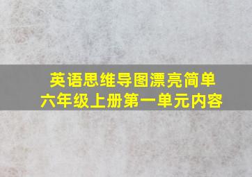 英语思维导图漂亮简单六年级上册第一单元内容