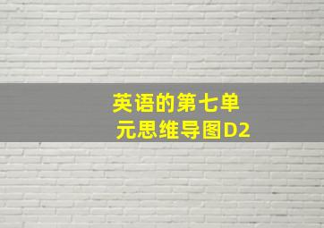 英语的第七单元思维导图D2