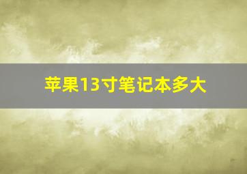 苹果13寸笔记本多大