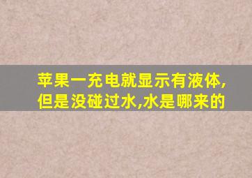 苹果一充电就显示有液体,但是没碰过水,水是哪来的