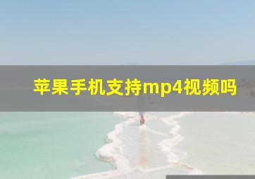 苹果手机支持mp4视频吗