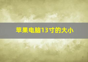 苹果电脑13寸的大小