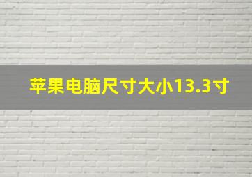 苹果电脑尺寸大小13.3寸