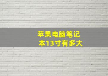 苹果电脑笔记本13寸有多大