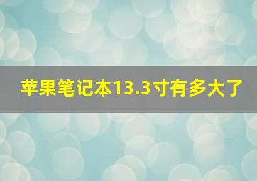 苹果笔记本13.3寸有多大了