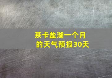 茶卡盐湖一个月的天气预报30天